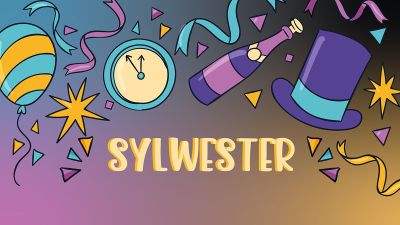 Grafika promująca Zabawę Sylwestrową